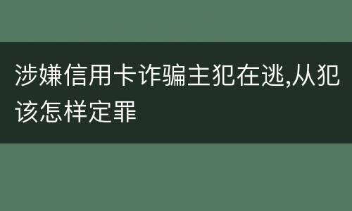 涉嫌信用卡诈骗主犯在逃,从犯该怎样定罪