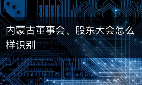 内蒙古董事会、股东大会怎么样识别