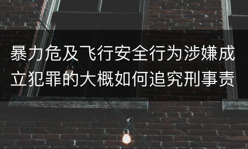 暴力危及飞行安全行为涉嫌成立犯罪的大概如何追究刑事责任