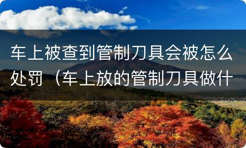 车上被查到管制刀具会被怎么处罚（车上放的管制刀具做什么处罚?）