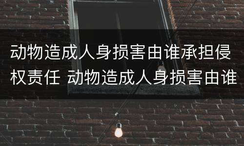动物造成人身损害由谁承担侵权责任 动物造成人身损害由谁承担侵权责任呢