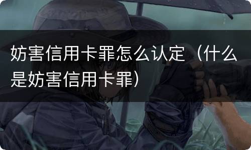 妨害信用卡罪怎么认定（什么是妨害信用卡罪）