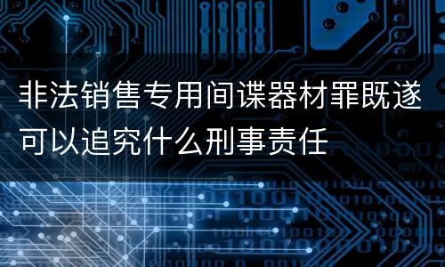 非法销售专用间谍器材罪既遂可以追究什么刑事责任