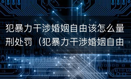犯暴力干涉婚姻自由该怎么量刑处罚（犯暴力干涉婚姻自由该怎么量刑处罚）