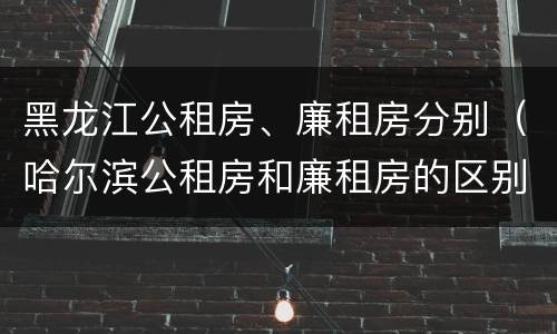 黑龙江公租房、廉租房分别（哈尔滨公租房和廉租房的区别）