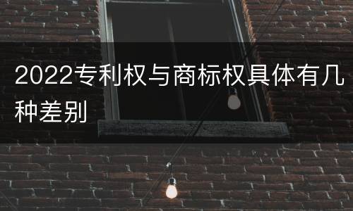 2022专利权与商标权具体有几种差别