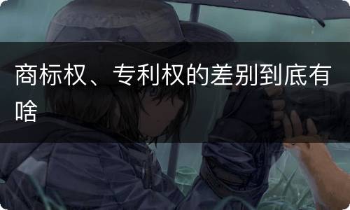 商标权、专利权的差别到底有啥