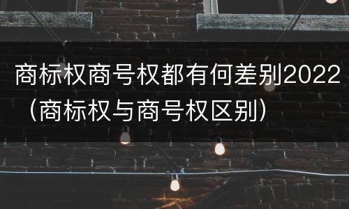 商标权商号权都有何差别2022（商标权与商号权区别）