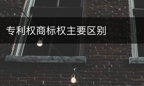 专利权商标权主要区别