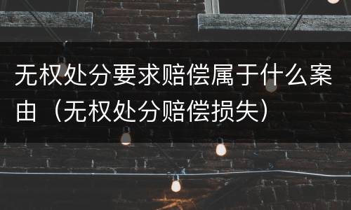无权处分要求赔偿属于什么案由（无权处分赔偿损失）