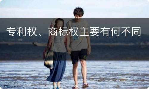 专利权、商标权主要有何不同