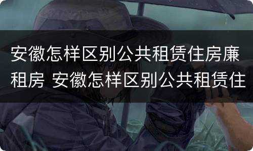 安徽怎样区别公共租赁住房廉租房 安徽怎样区别公共租赁住房廉租房等级