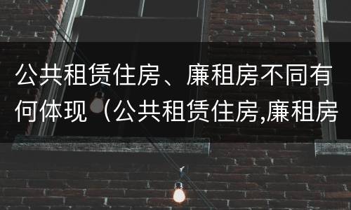 公共租赁住房、廉租房不同有何体现（公共租赁住房,廉租房不同有何体现和影响）