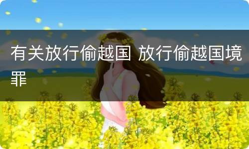 有关放行偷越国 放行偷越国境罪