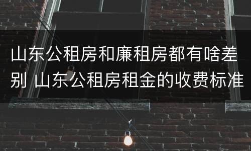 山东公租房和廉租房都有啥差别 山东公租房租金的收费标准