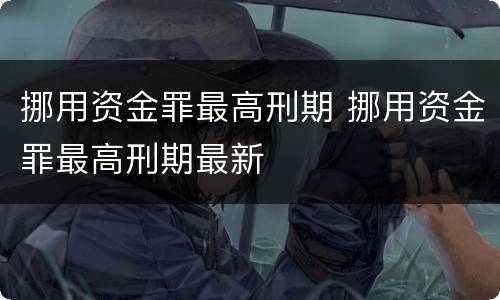 挪用资金罪最高刑期 挪用资金罪最高刑期最新