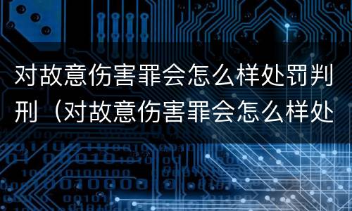 对故意伤害罪会怎么样处罚判刑（对故意伤害罪会怎么样处罚判刑吗）