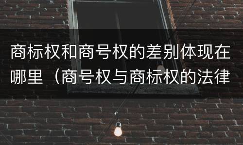 商标权和商号权的差别体现在哪里（商号权与商标权的法律冲突与解决）
