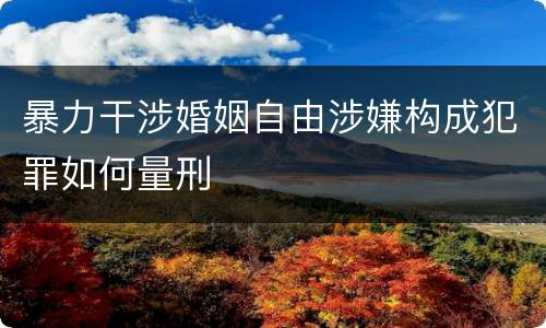 暴力干涉婚姻自由涉嫌构成犯罪如何量刑