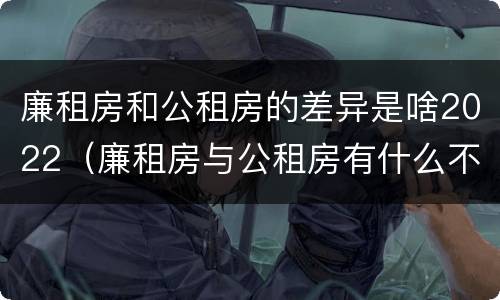 廉租房和公租房的差异是啥2022（廉租房与公租房有什么不同）