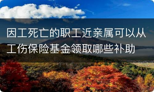 因工死亡的职工近亲属可以从工伤保险基金领取哪些补助