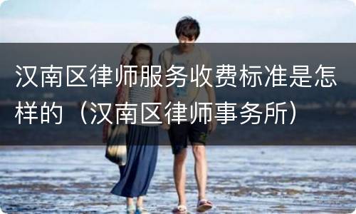 汉南区律师服务收费标准是怎样的（汉南区律师事务所）