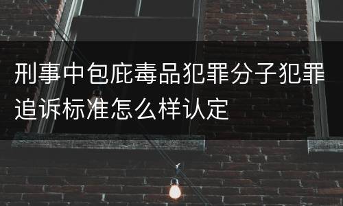 刑事中包庇毒品犯罪分子犯罪追诉标准怎么样认定