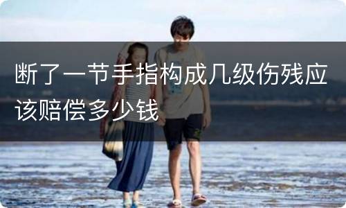 断了一节手指构成几级伤残应该赔偿多少钱