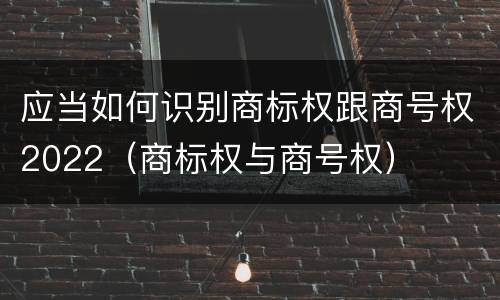 应当如何识别商标权跟商号权2022（商标权与商号权）