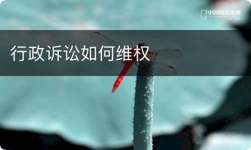 行政诉讼如何维权