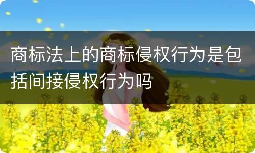 商标法上的商标侵权行为是包括间接侵权行为吗