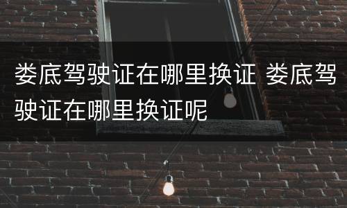 娄底驾驶证在哪里换证 娄底驾驶证在哪里换证呢