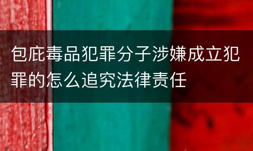 包庇毒品犯罪分子涉嫌成立犯罪的怎么追究法律责任