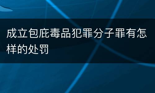 成立包庇毒品犯罪分子罪有怎样的处罚