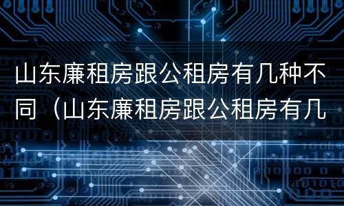 山东廉租房跟公租房有几种不同（山东廉租房跟公租房有几种不同吗）