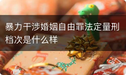 暴力干涉婚姻自由罪法定量刑档次是什么样