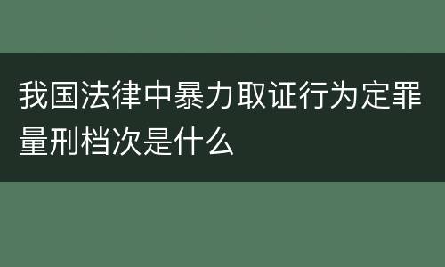 我国法律中暴力取证行为定罪量刑档次是什么