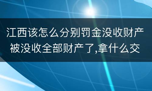 江西该怎么分别罚金没收财产 被没收全部财产了,拿什么交罚金