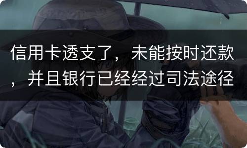 信用卡透支了，未能按时还款，并且银行已经经过司法途径来诉讼，该怎么办
