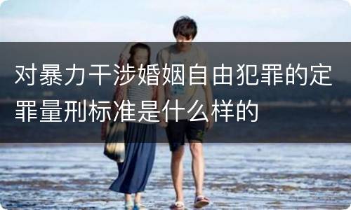 对暴力干涉婚姻自由犯罪的定罪量刑标准是什么样的