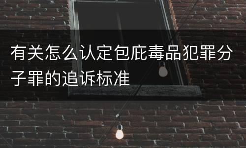 有关怎么认定包庇毒品犯罪分子罪的追诉标准