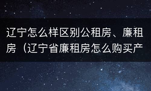 辽宁怎么样区别公租房、廉租房（辽宁省廉租房怎么购买产权）