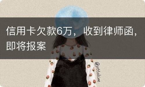 信用卡欠款6万,收到律师函,即将报案