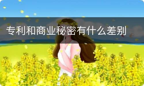 专利和商业秘密有什么差别