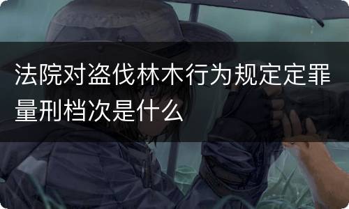 法院对盗伐林木行为规定定罪量刑档次是什么