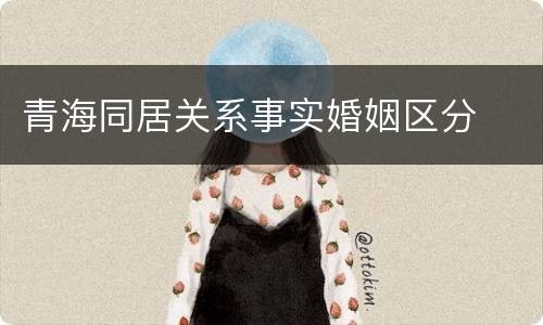 青海同居关系事实婚姻区分