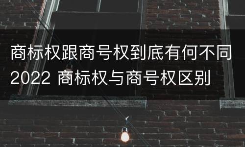 商标权跟商号权到底有何不同2022 商标权与商号权区别