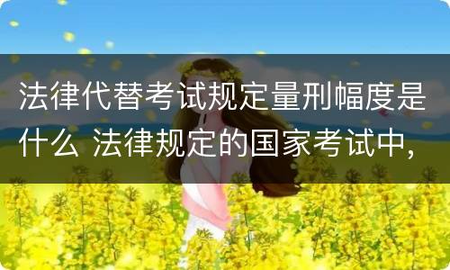 法律代替考试规定量刑幅度是什么 法律规定的国家考试中,代替他人考试的行为