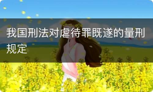 我国刑法对虐待罪既遂的量刑规定