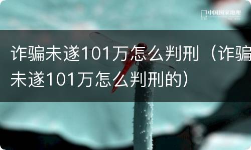诈骗未遂101万怎么判刑（诈骗未遂101万怎么判刑的）